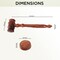 Wooden Decorative Brown Gavel Hammer with Wood Base Block for Lawyers, Judges, and Courts